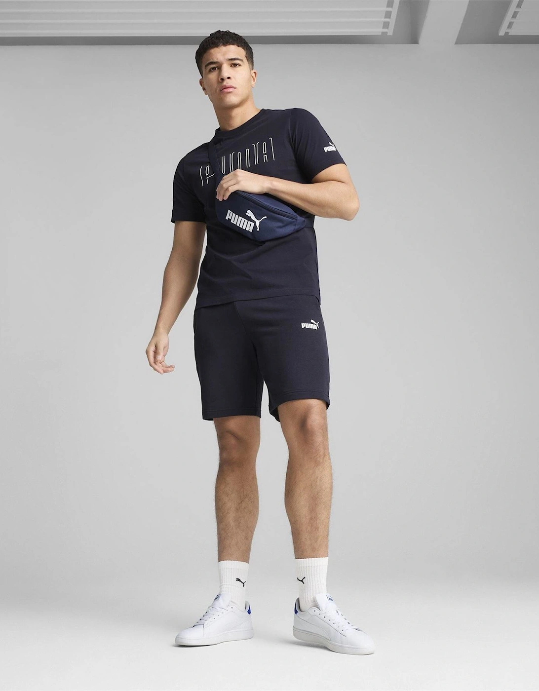 Sport Lettering Jogger Shorts with Elasticated Waistband