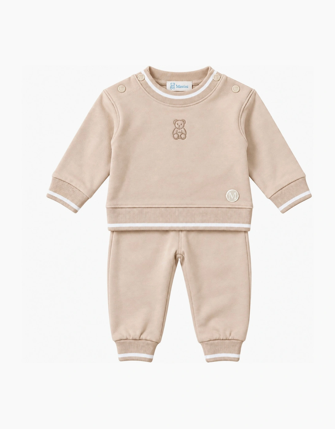 Boys Beige Teddy Tracksuit