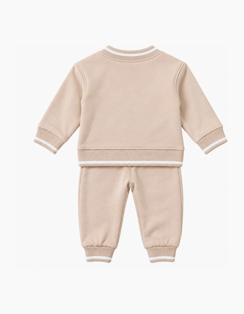 Boys Beige Teddy Tracksuit