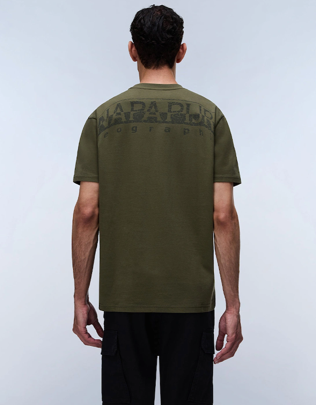 Men's Napapijri Yourte Short Sleeve T-Shirt - Green - Size: 40