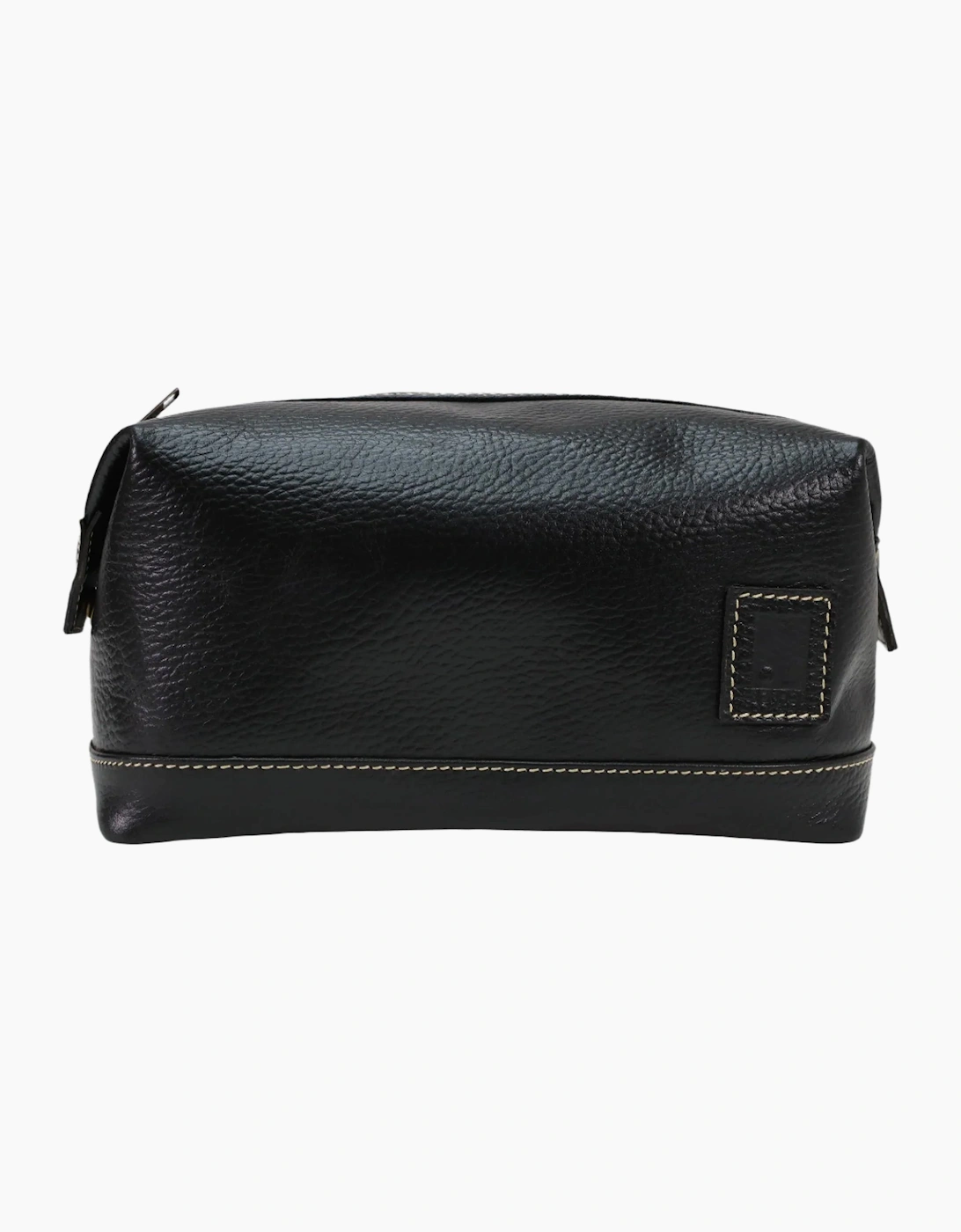 Sophos Attire Leather Wash Bag BLACK