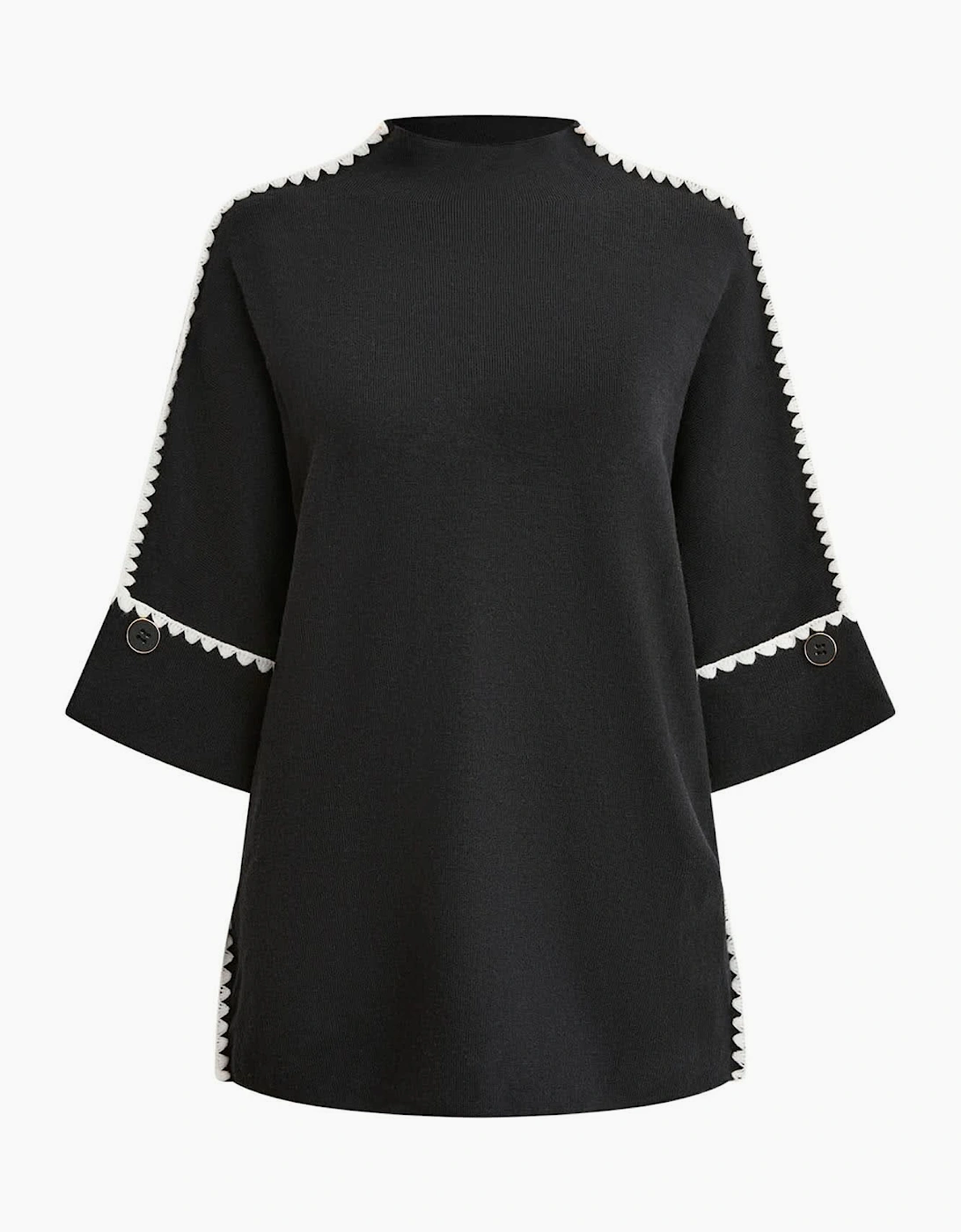 Black Contrast Trim Jumper