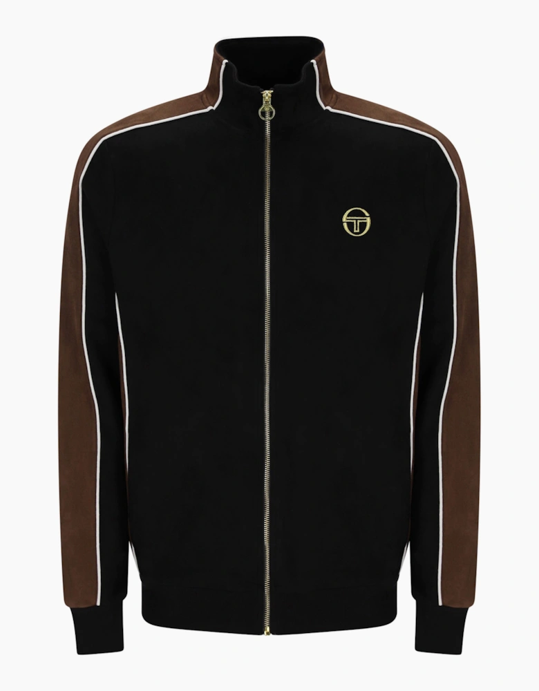 SERGIO TACCHINI CONTRASTO TRACK TOP BLACK/POTTING SOIL/GARDENIA