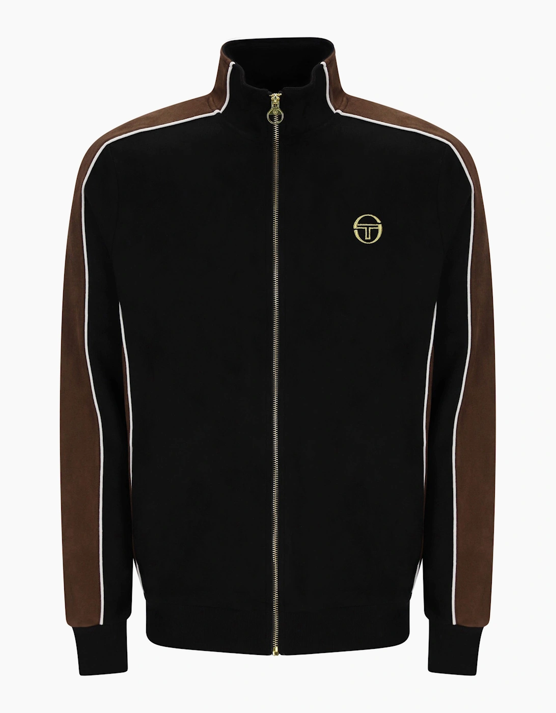 SERGIO TACCHINI CONTRASTO TRACK TOP BLACK/POTTING SOIL/GARDENIA