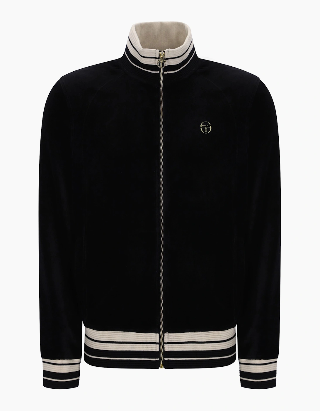 Sergio Tacchini Lazzari Velour Track Jacket, Black - L - Image 4