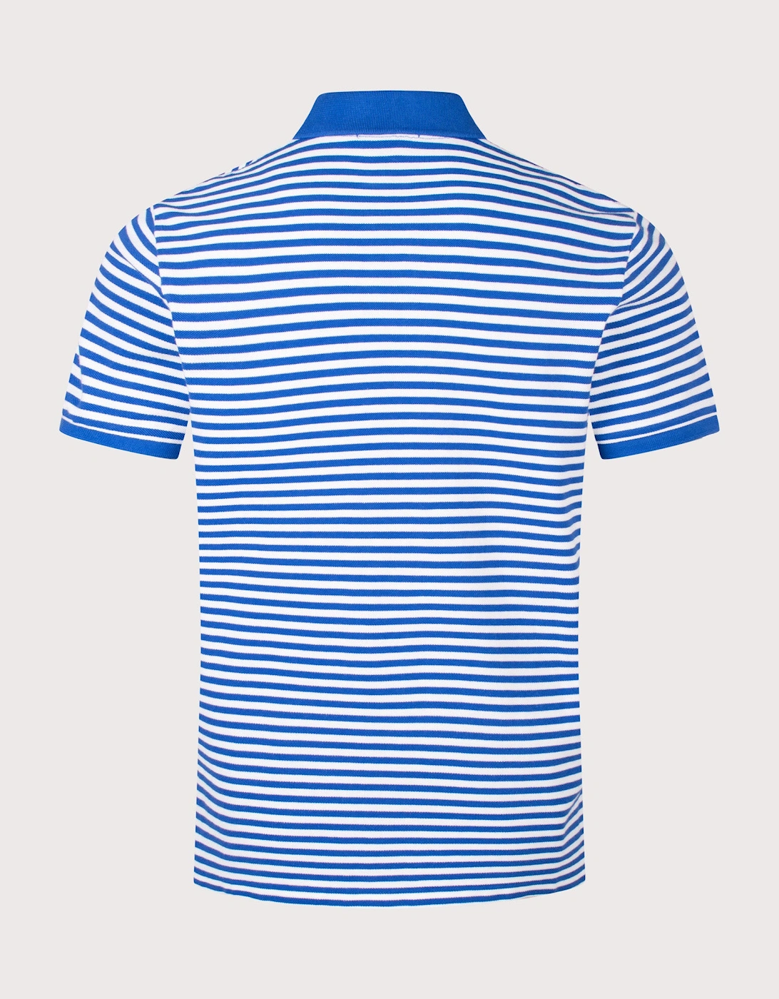 Custom Slim Fit Striped Mesh Polo Shirt