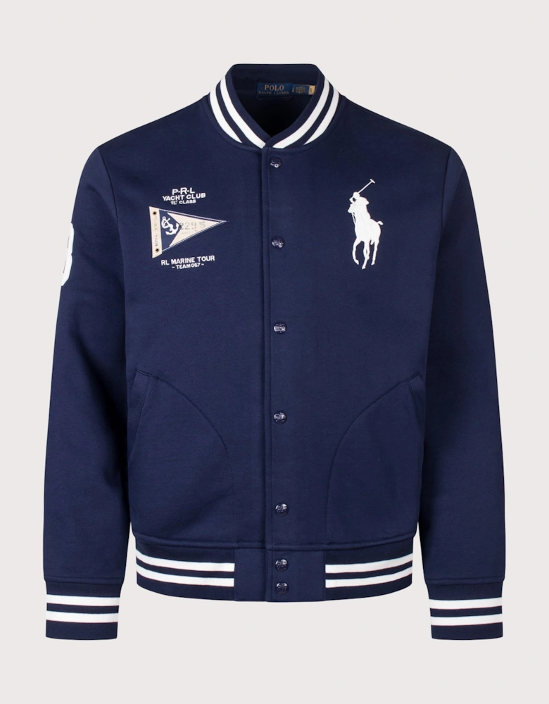 Classic Fit Big Pony Fleece Baseball Jacket