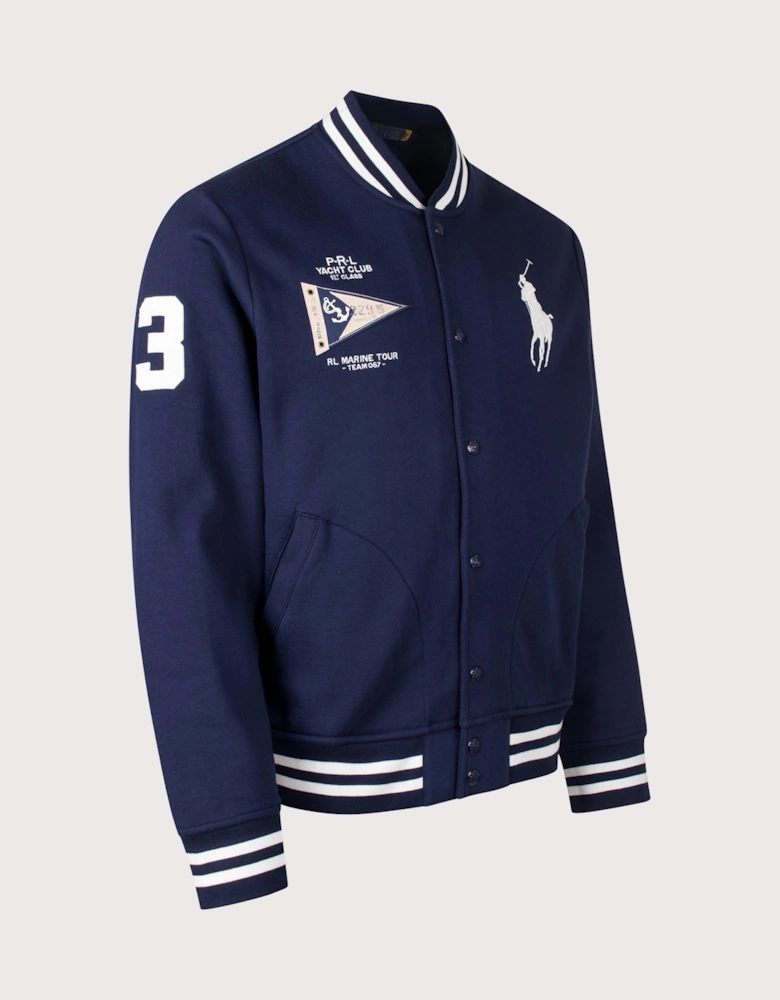 Classic Fit Big Pony Fleece Baseball Jacket
