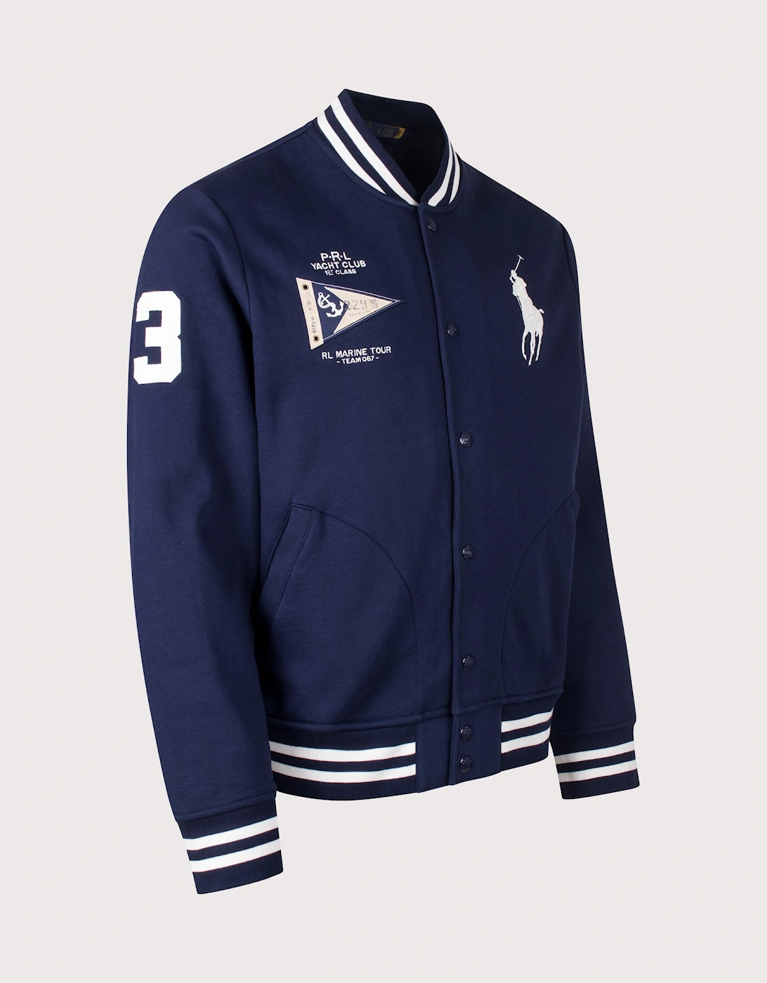 Classic Fit Big Pony Fleece Baseball Jacket
