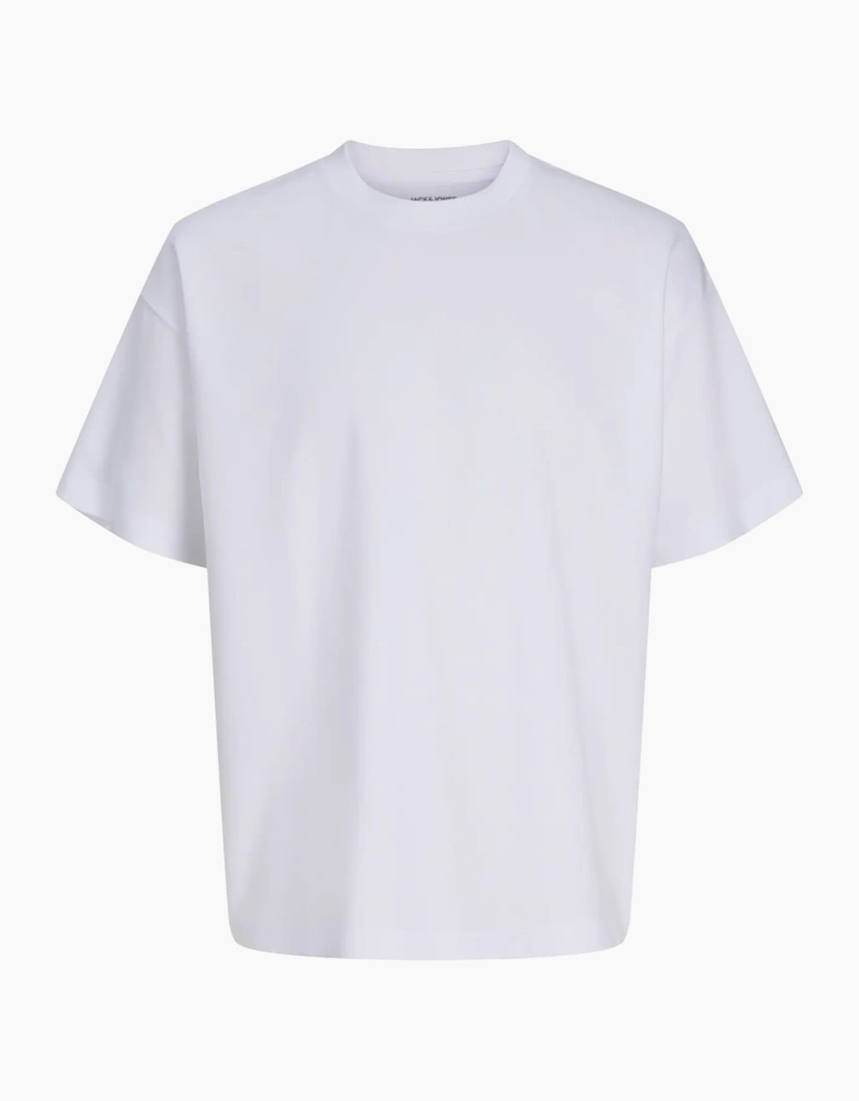 Jack & Jones JJEBarron T-Shirt Short Sleeve Crew Neck WHITE