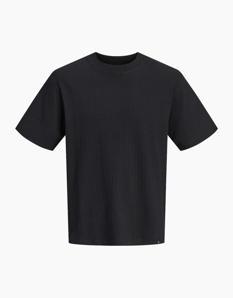 Jack & Jones JPRBLANICHOLAS Short Sleeve T-Shirt Ribbed BLACK