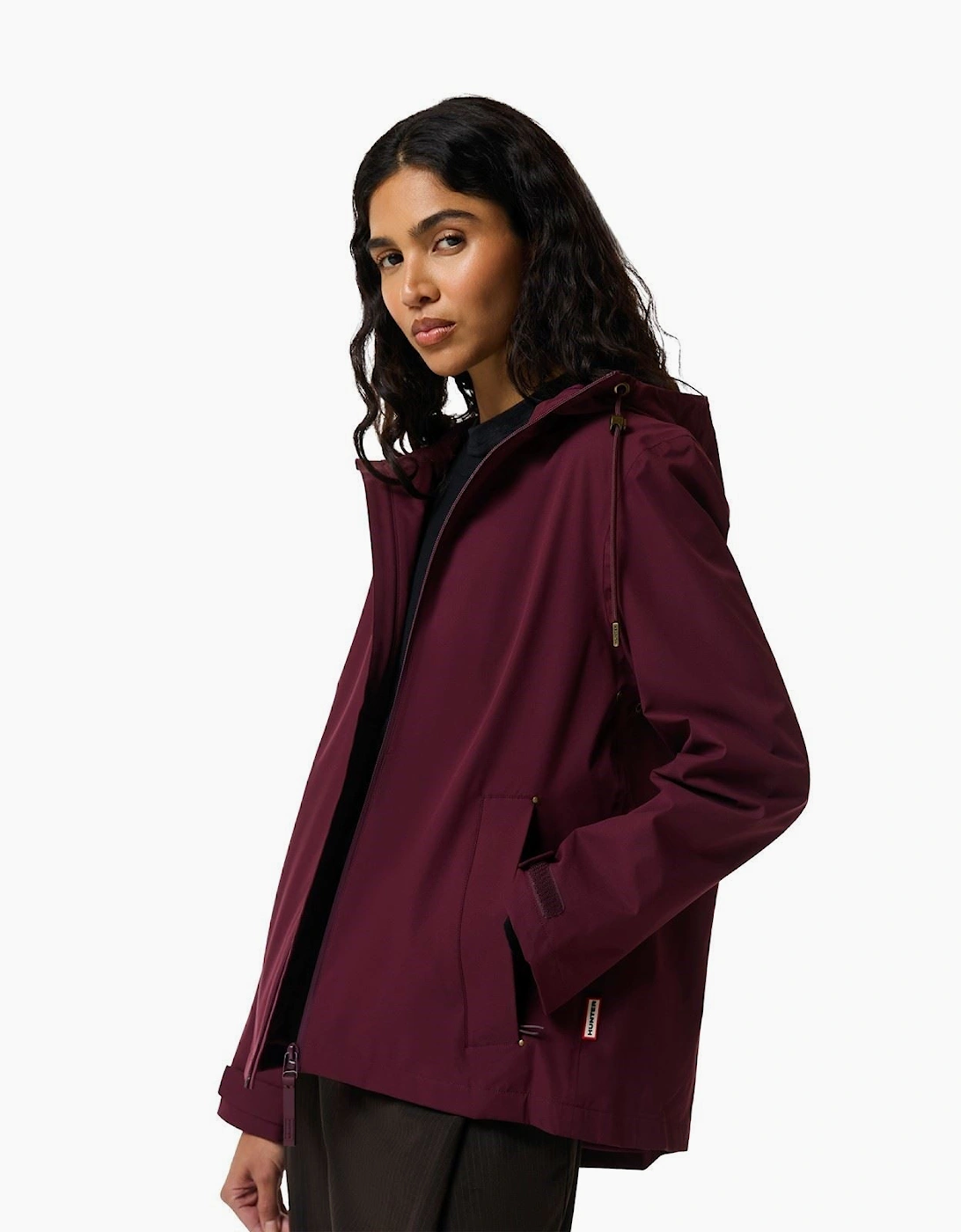 Hunter Original Lightweight Waterproof Women's Wine Rain Jacket