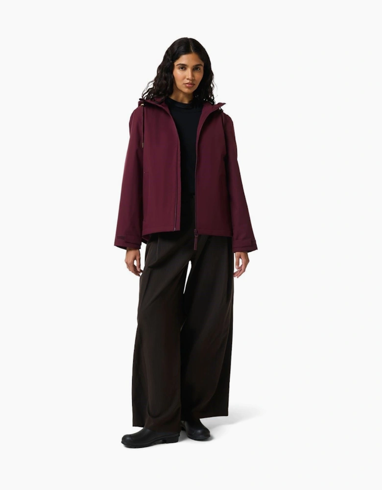 Hunter Original Lightweight Waterproof Women's Wine Rain Jacket