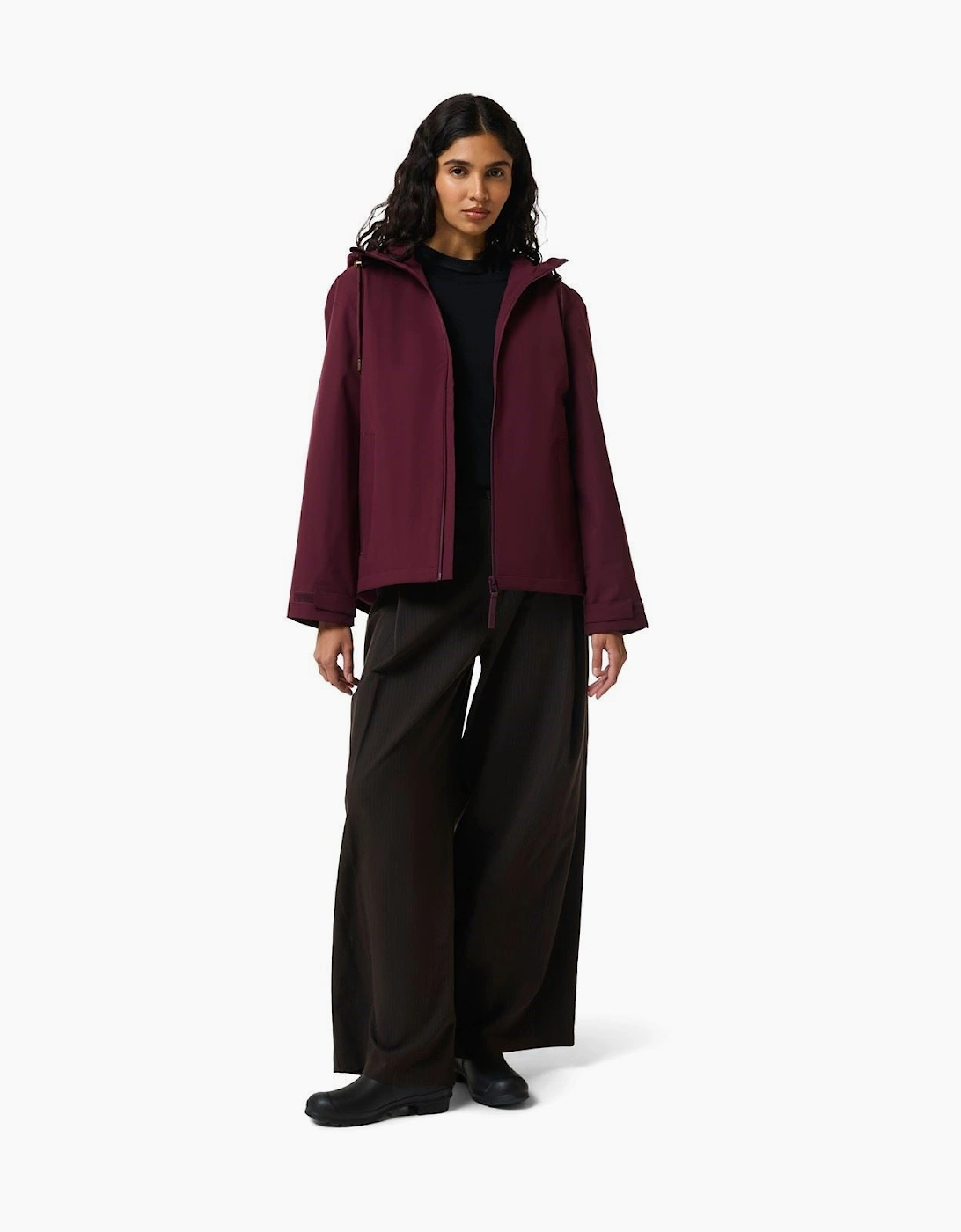 Hunter Original Lightweight Waterproof Women's Wine Rain Jacket