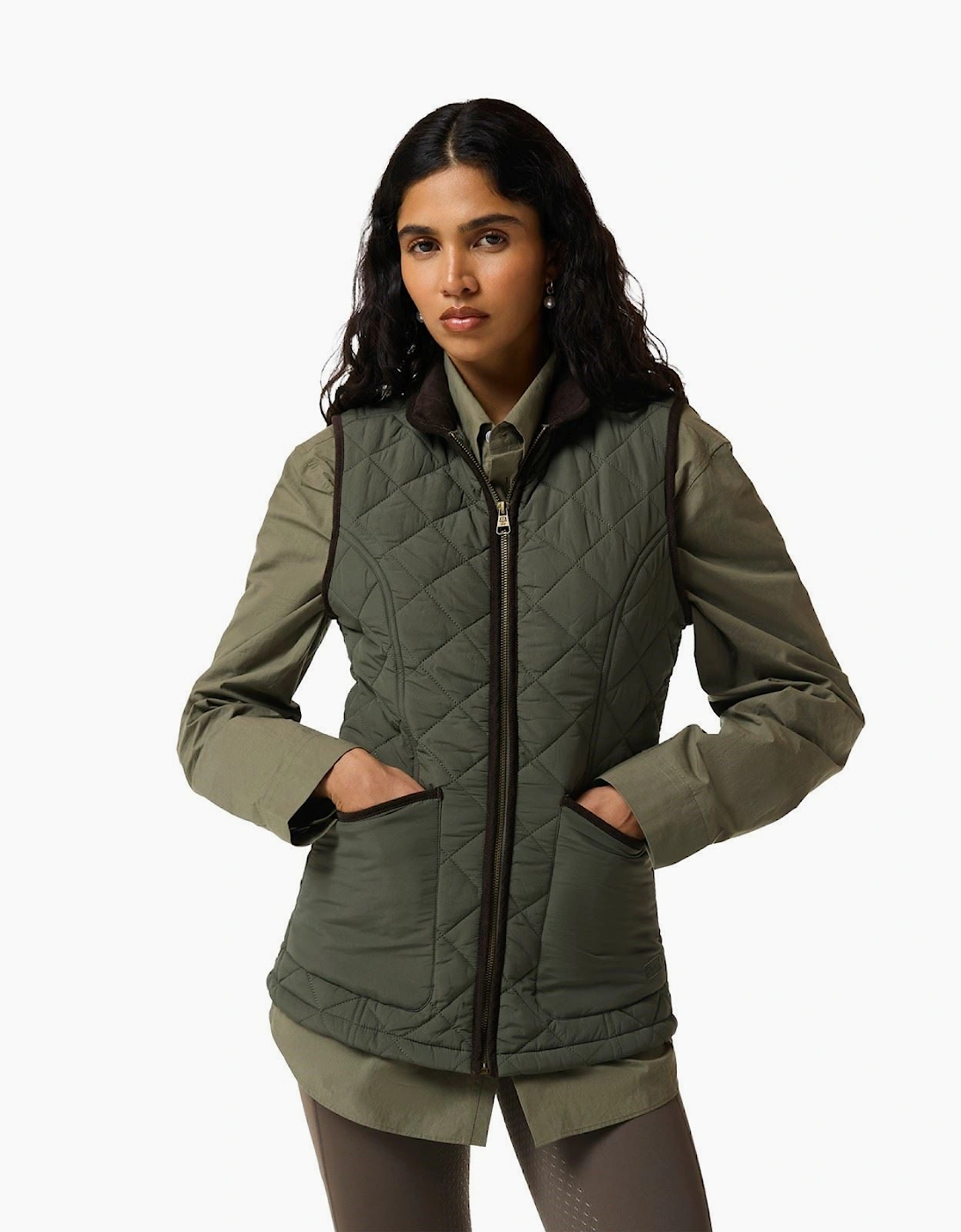Hunter Original Short Quilted Women's Green Gilet