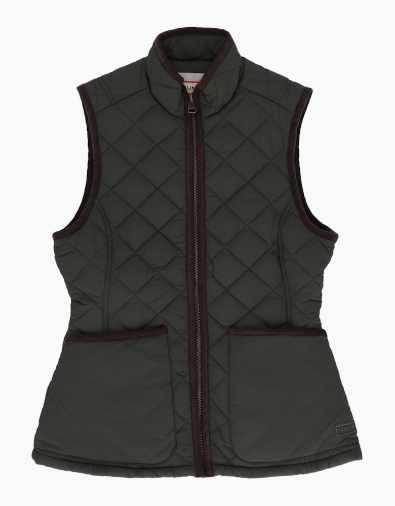Hunter Original Short Quilted Women's Green Gilet
