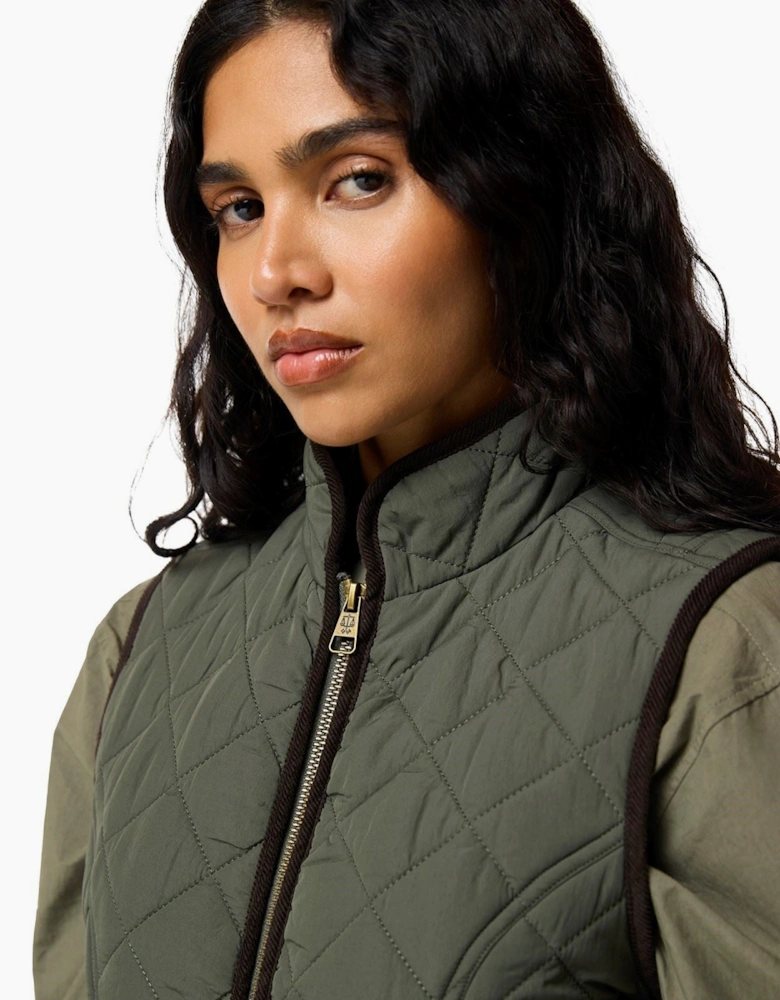 Hunter Original Short Quilted Women's Green Gilet