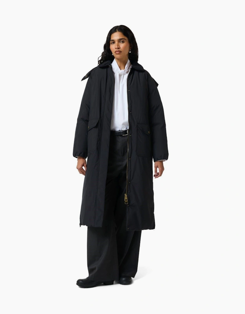 Hunter Victoria Originals Long Quilted Women's Black Jacket