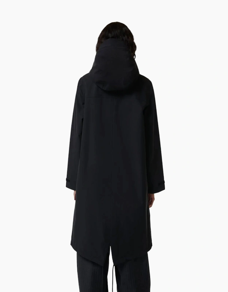 Hunter Originals Long Waterproof Women's Black Rain Jacket