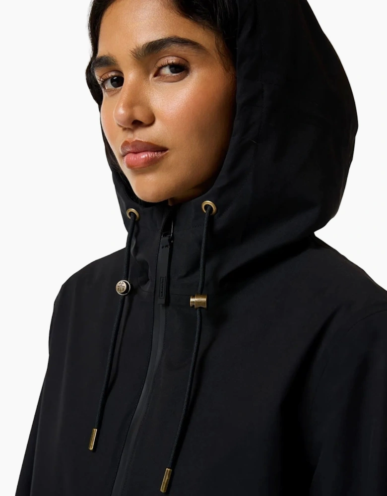 Hunter Originals Long Waterproof Women's Black Rain Jacket