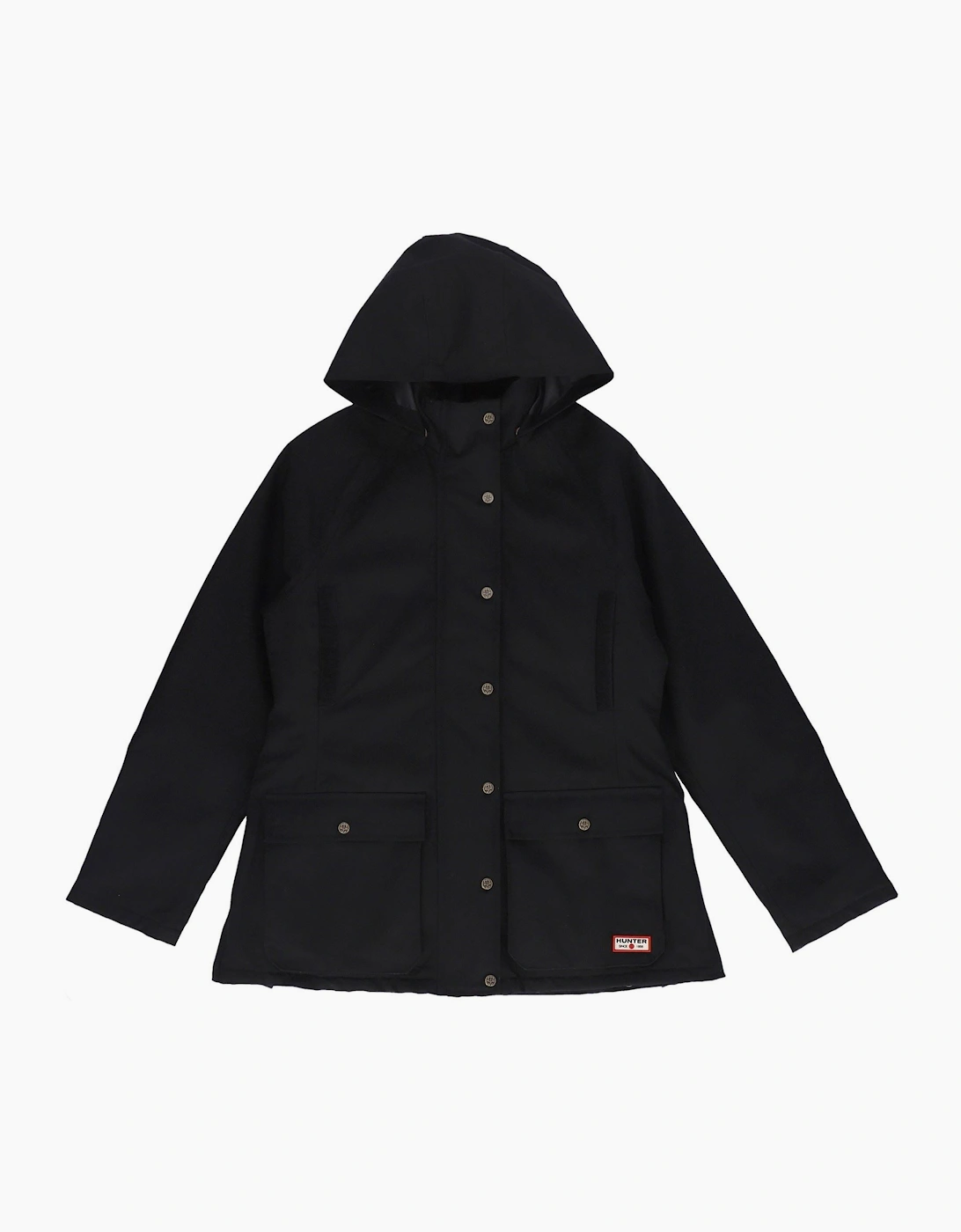 Hunter Originals Long Waterproof Women's Black Rain Jacket
