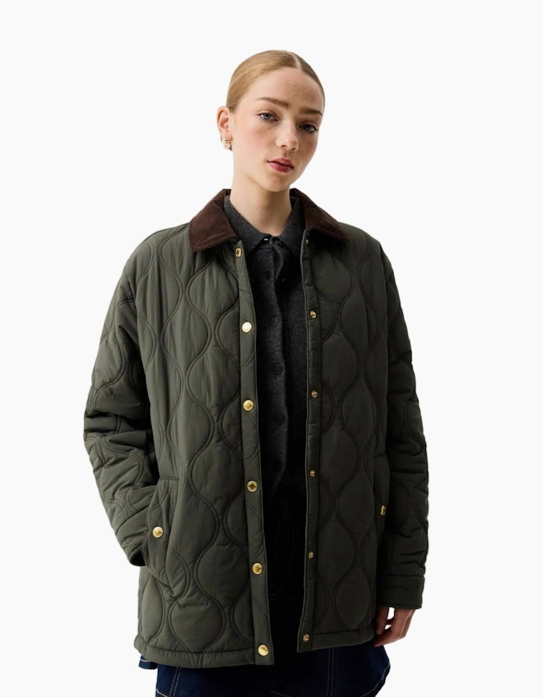 Hunter Witton Quilted Shacket Women's Green Shirt Jacket