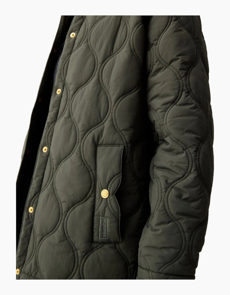 Hunter Witton Quilted Shacket Women's Green Shirt Jacket