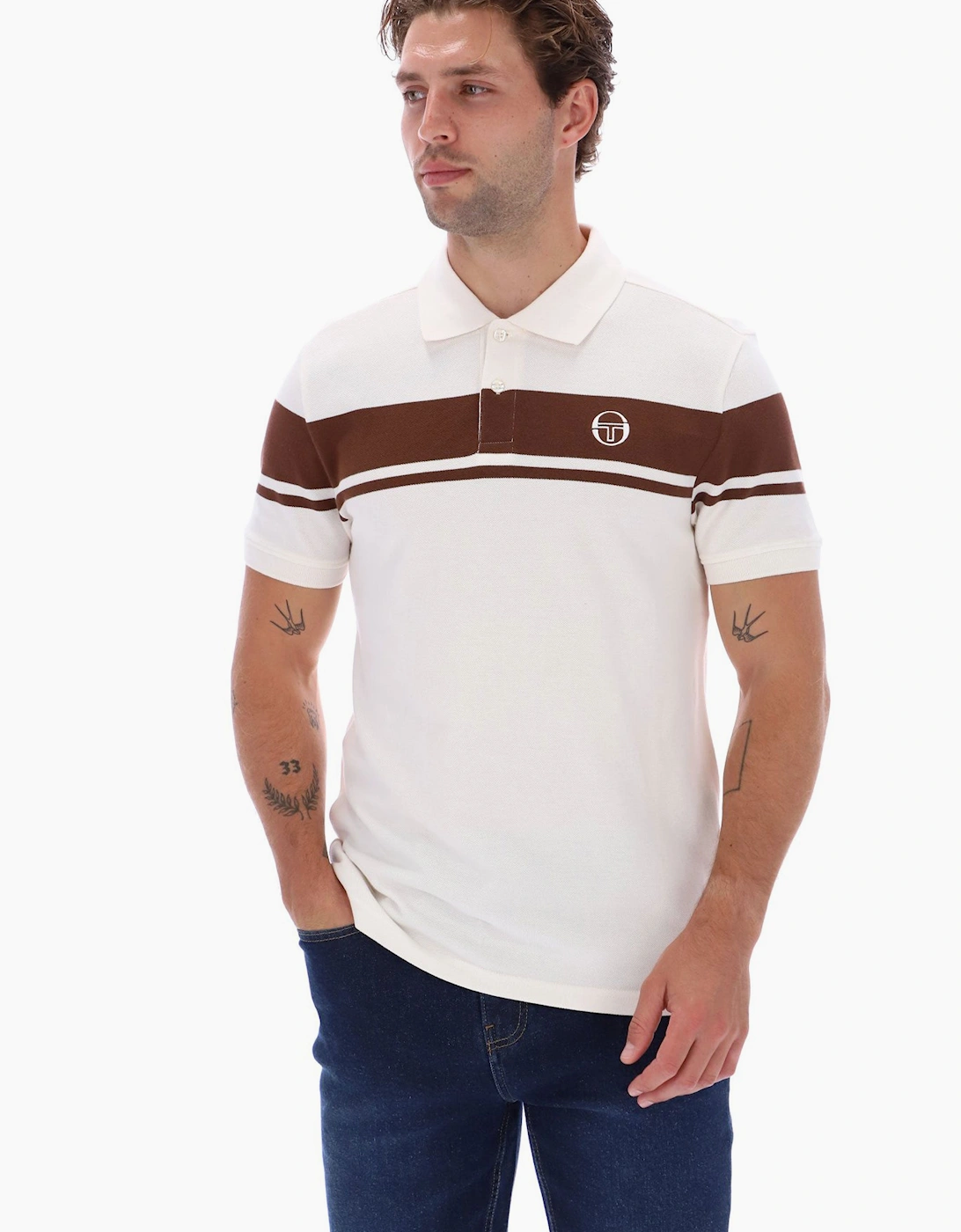 SERGIO TACCHINI YOUNG LINE POLO GARDENIA/POTTING SOIL