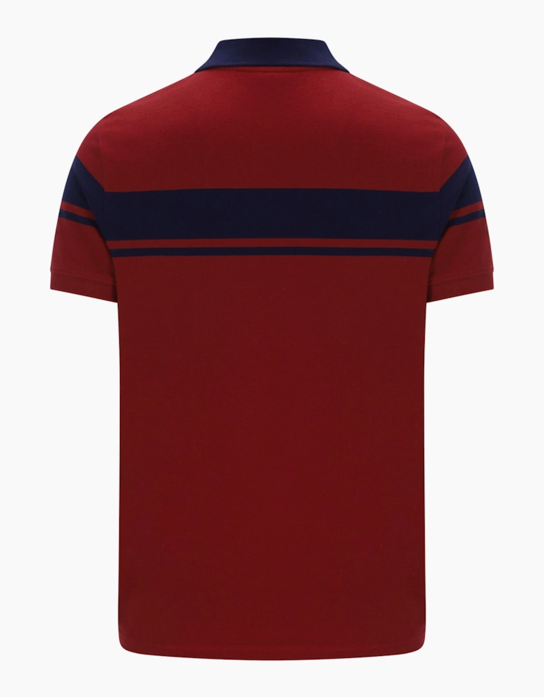 SERGIO TACCHINI YOUNG LINE POLO MERLOT/MARITIME BLUE