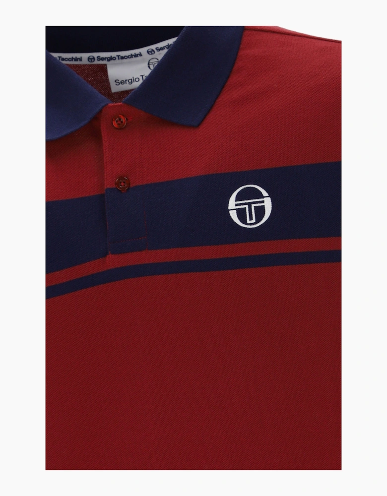 SERGIO TACCHINI YOUNG LINE POLO MERLOT/MARITIME BLUE