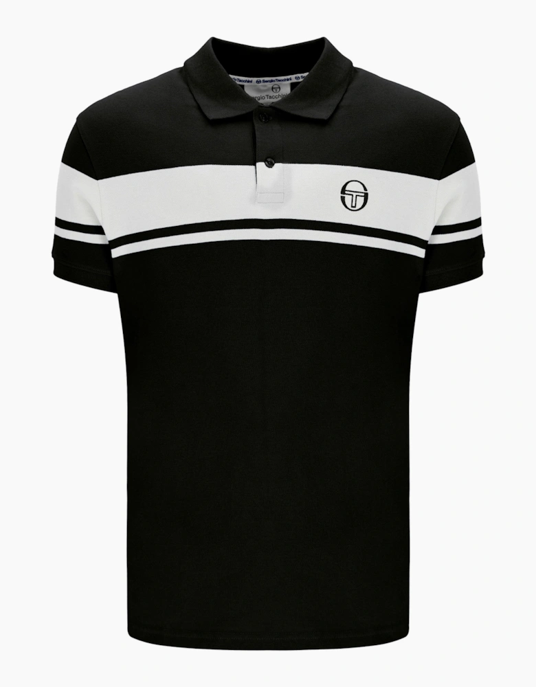SERGIO TACCHINI YOUNG LINE POLO BLACK/WHITE