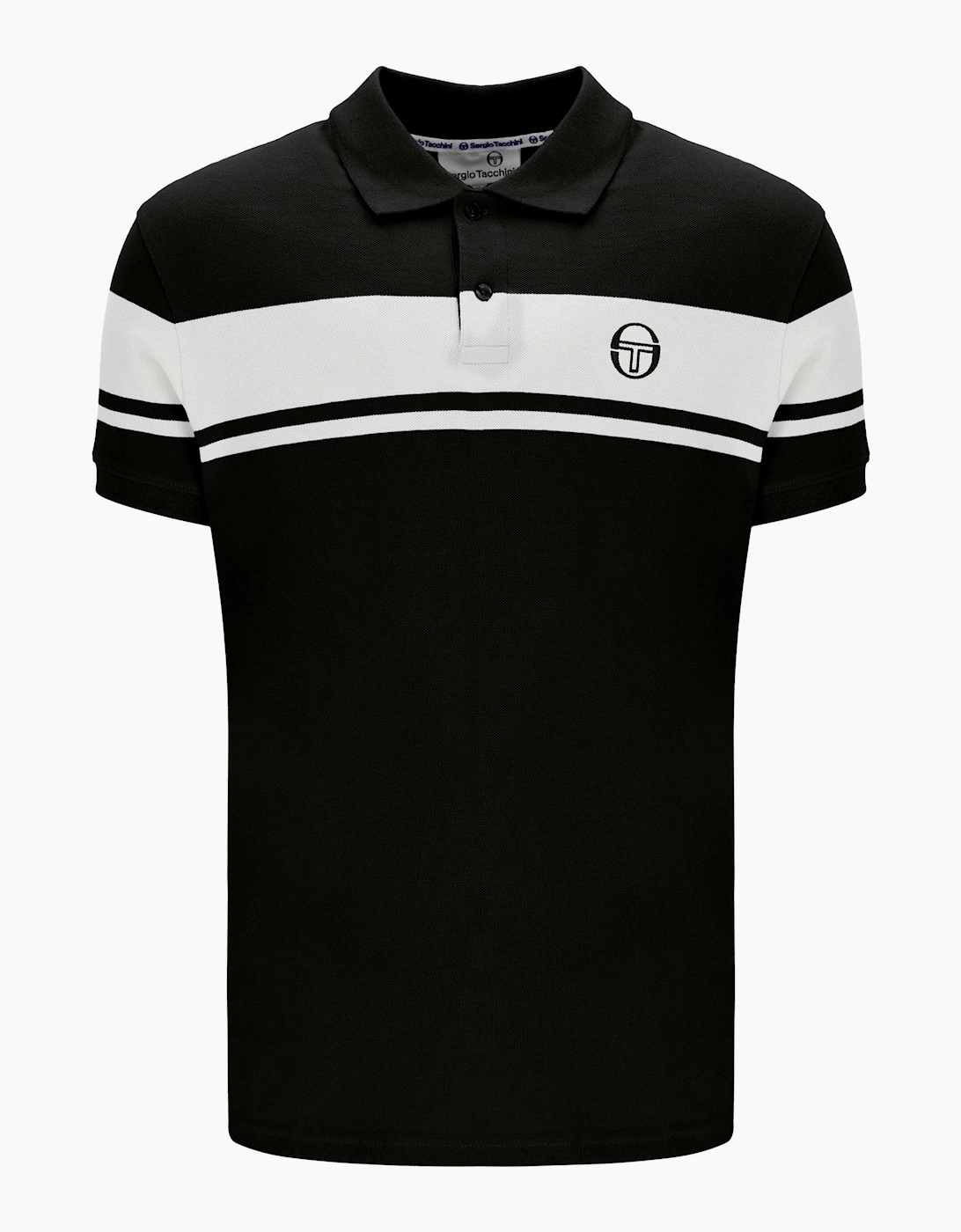 SERGIO TACCHINI YOUNG LINE POLO BLACK/WHITE