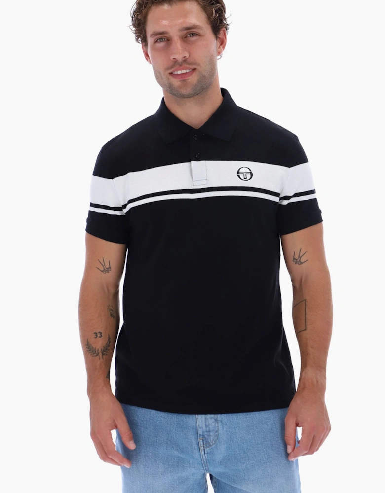 SERGIO TACCHINI YOUNG LINE POLO BLACK/WHITE
