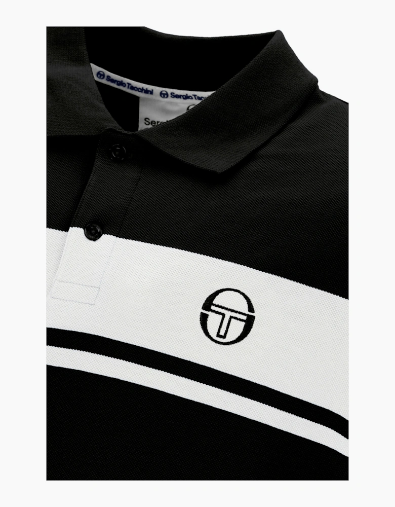 SERGIO TACCHINI YOUNG LINE POLO BLACK/WHITE