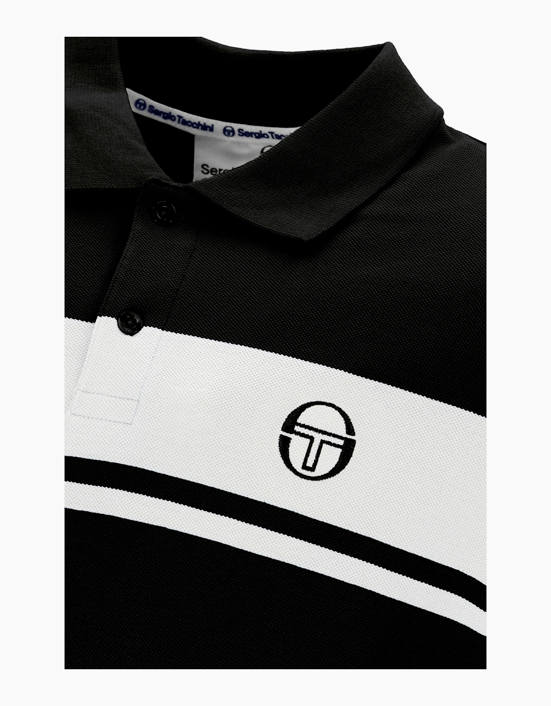 SERGIO TACCHINI YOUNG LINE POLO BLACK/WHITE