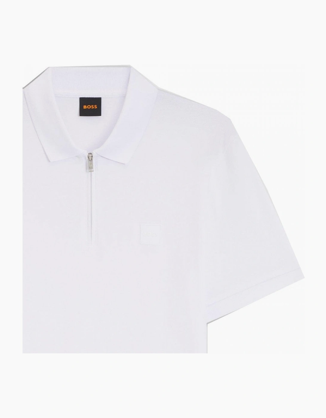 Hugo Boss Men's White Passerzip Polo Shirt