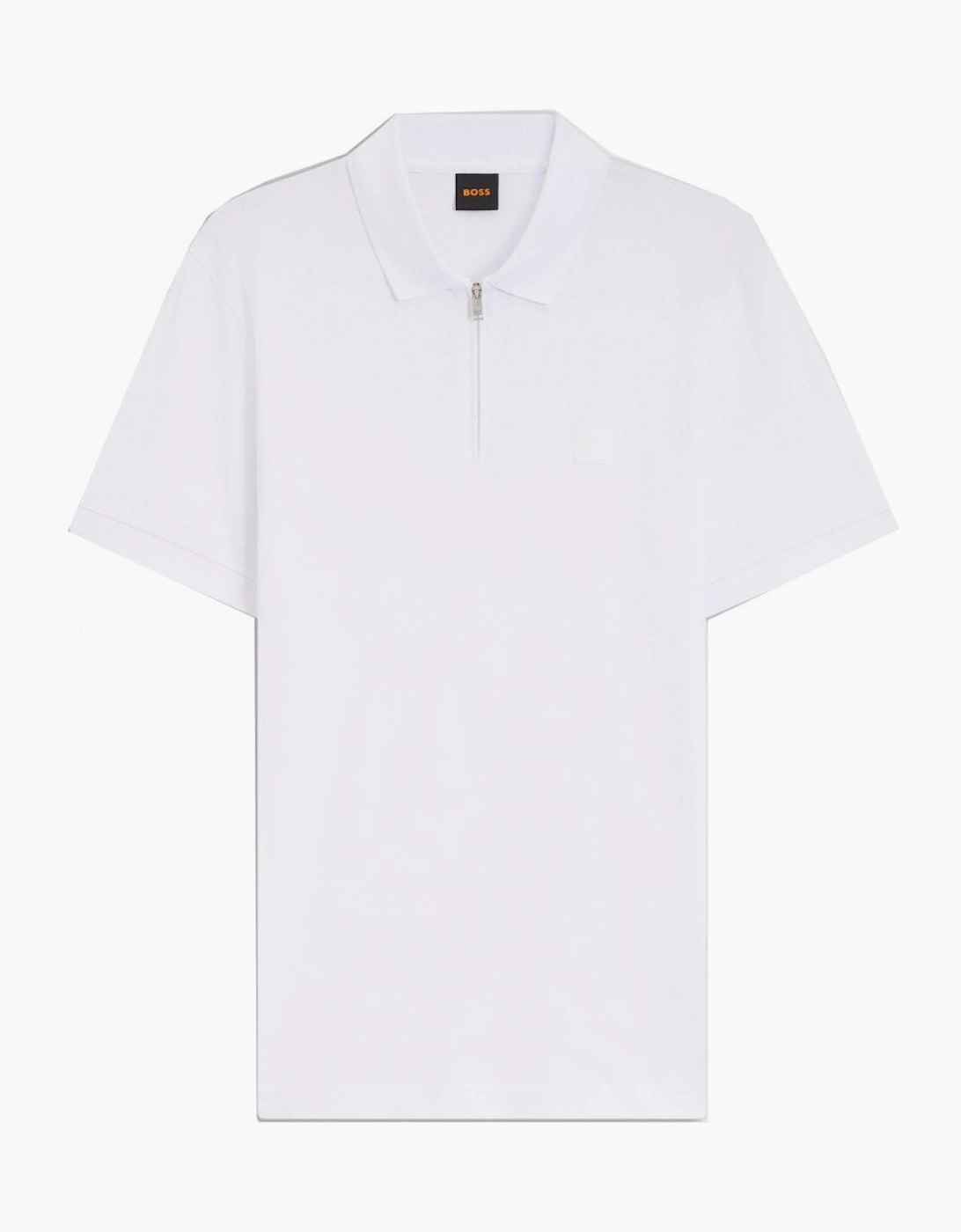 Hugo Boss Men's White Passerzip Polo Shirt