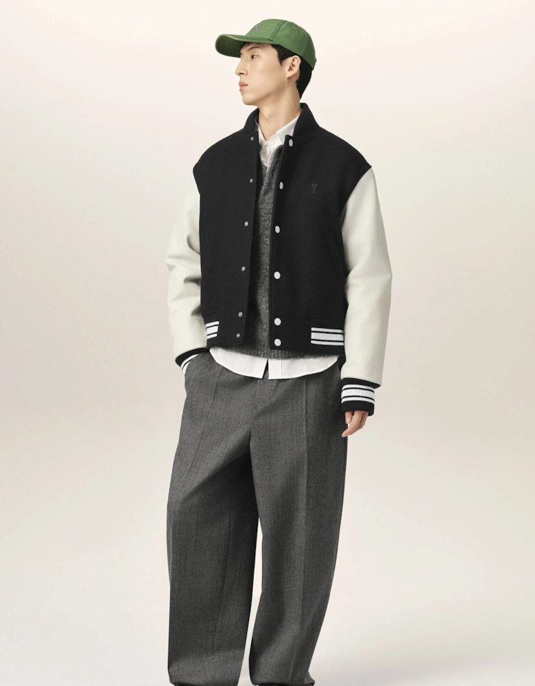 Padded Ami Paris Teddy Jacket Black