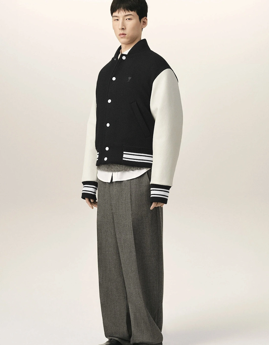 Padded Ami Paris Teddy Jacket Black