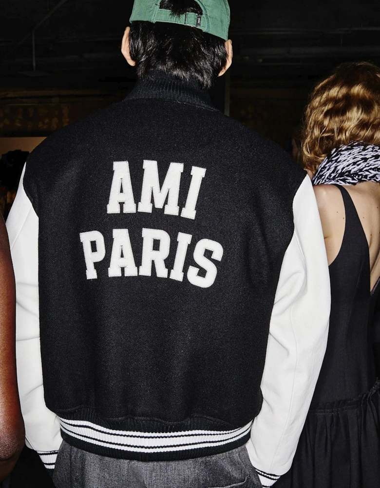 Padded Ami Paris Teddy Jacket Black