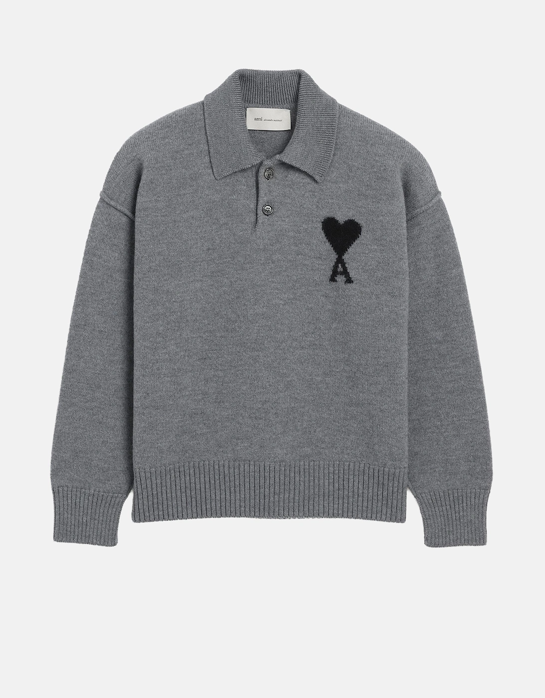 Contrasted ADC Polo Sweater Grey