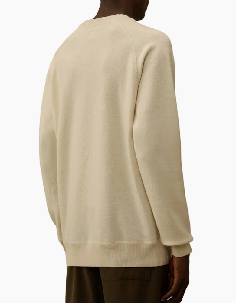 Felted Merino Wool Crewneck Lens Knit