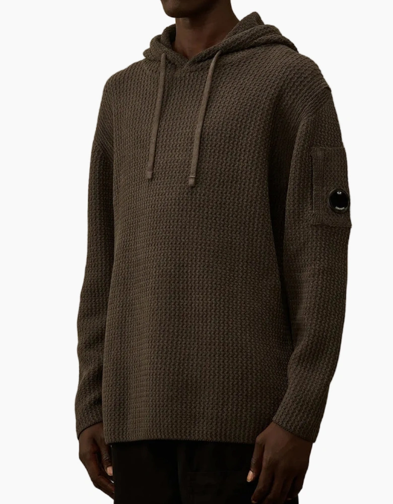 Chenille Waffle Knit Lens Hoodie