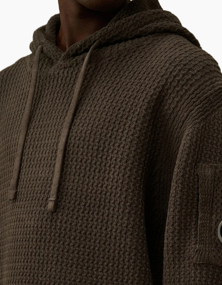 Chenille Waffle Knit Lens Hoodie