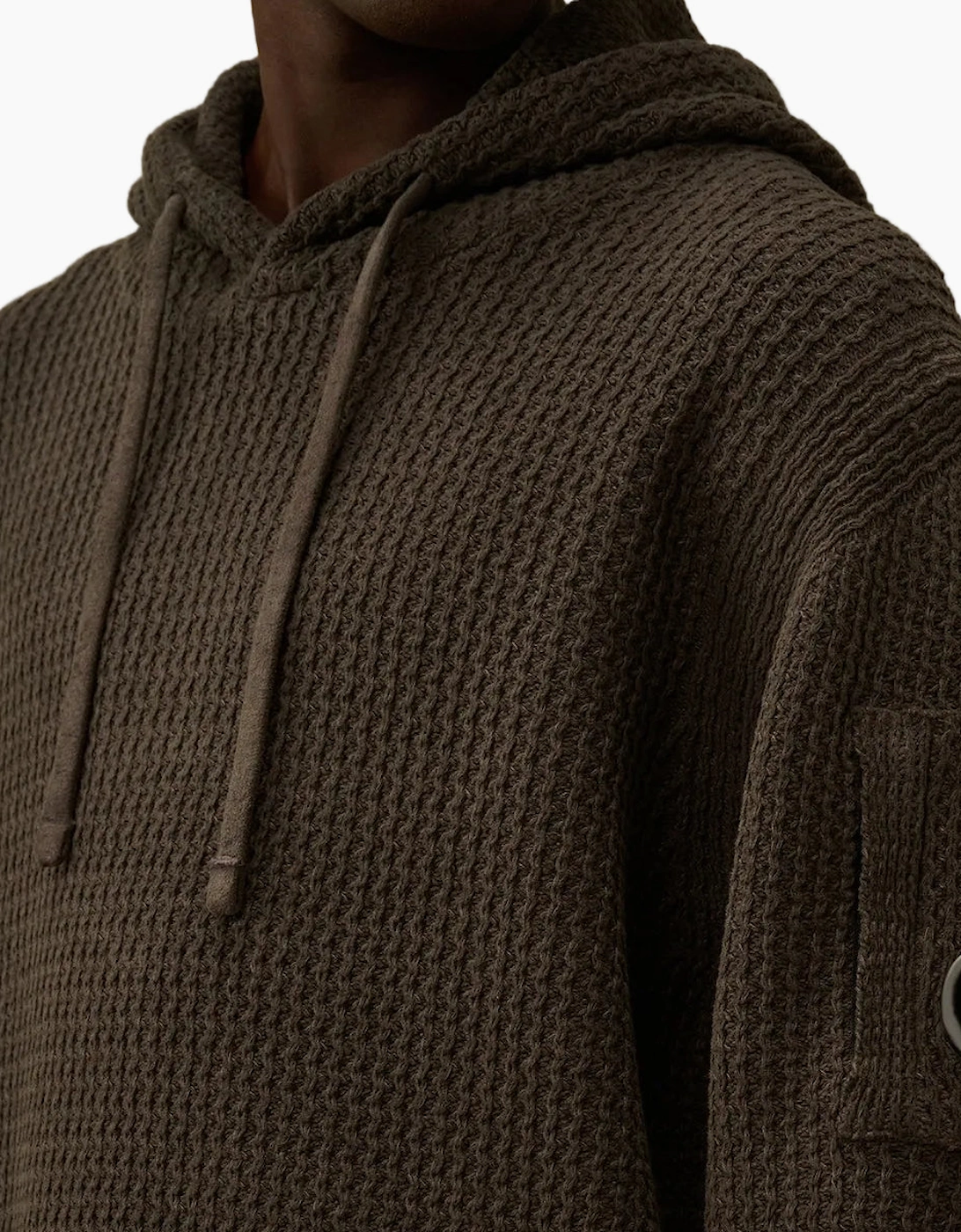 Chenille Waffle Knit Lens Hoodie
