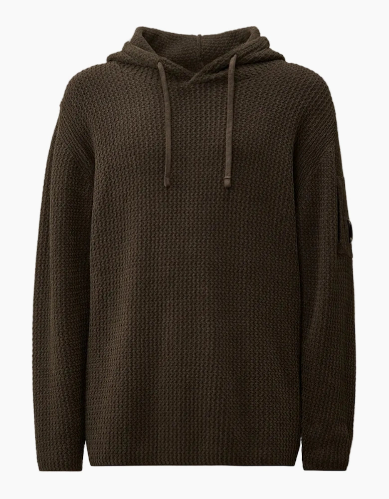 Chenille Waffle Knit Lens Hoodie
