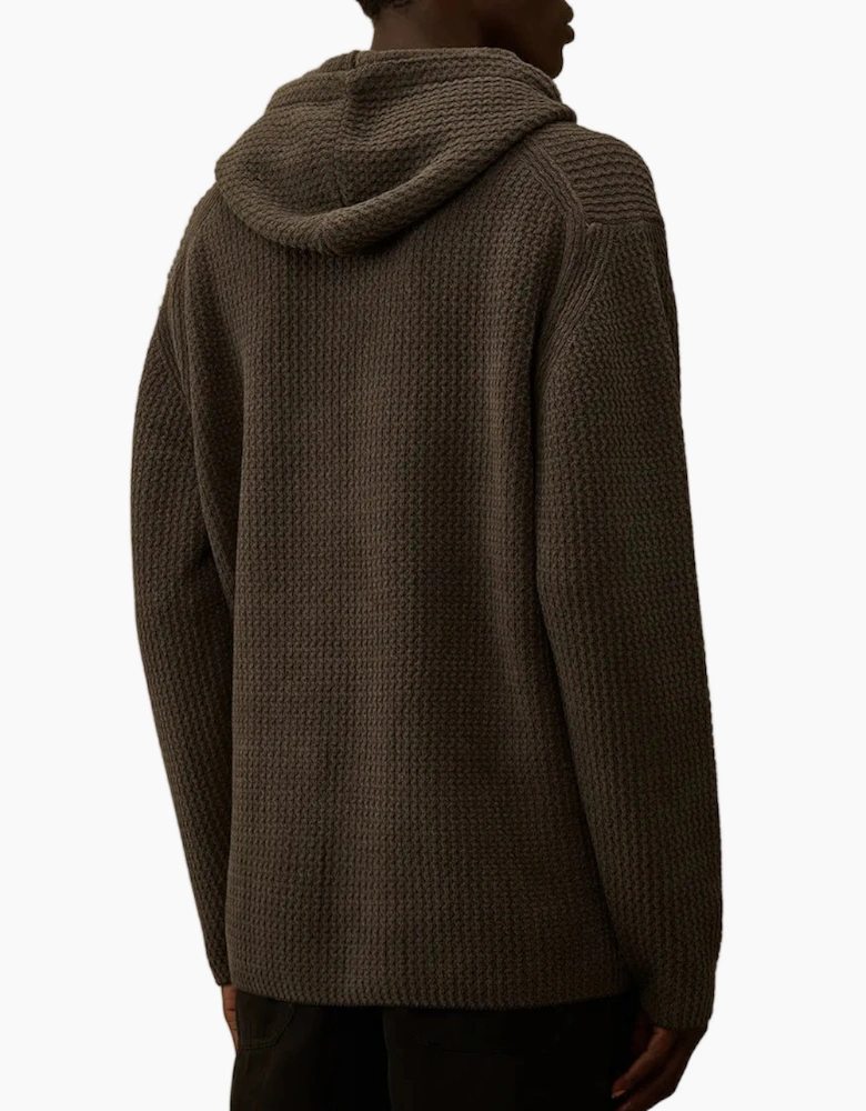 Chenille Waffle Knit Lens Hoodie