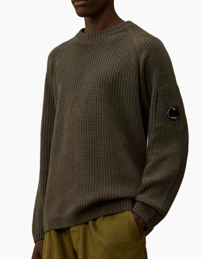 Chenille Waffle Knit Lens Jumper