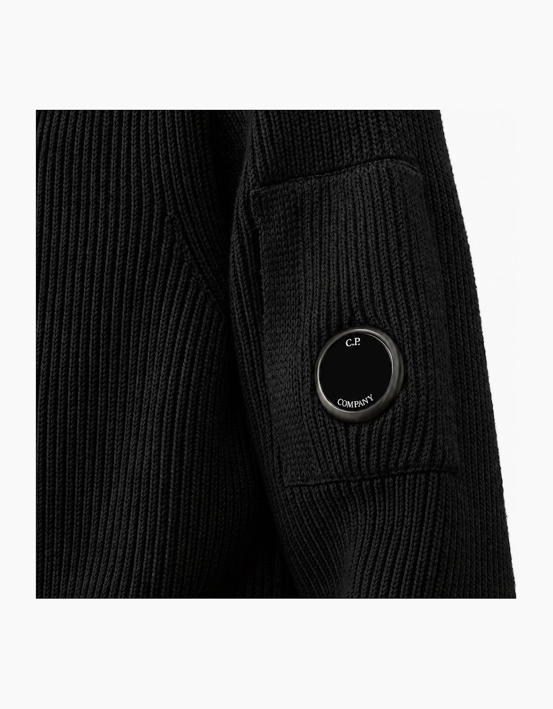 Full Rib Half Button Lens Knit