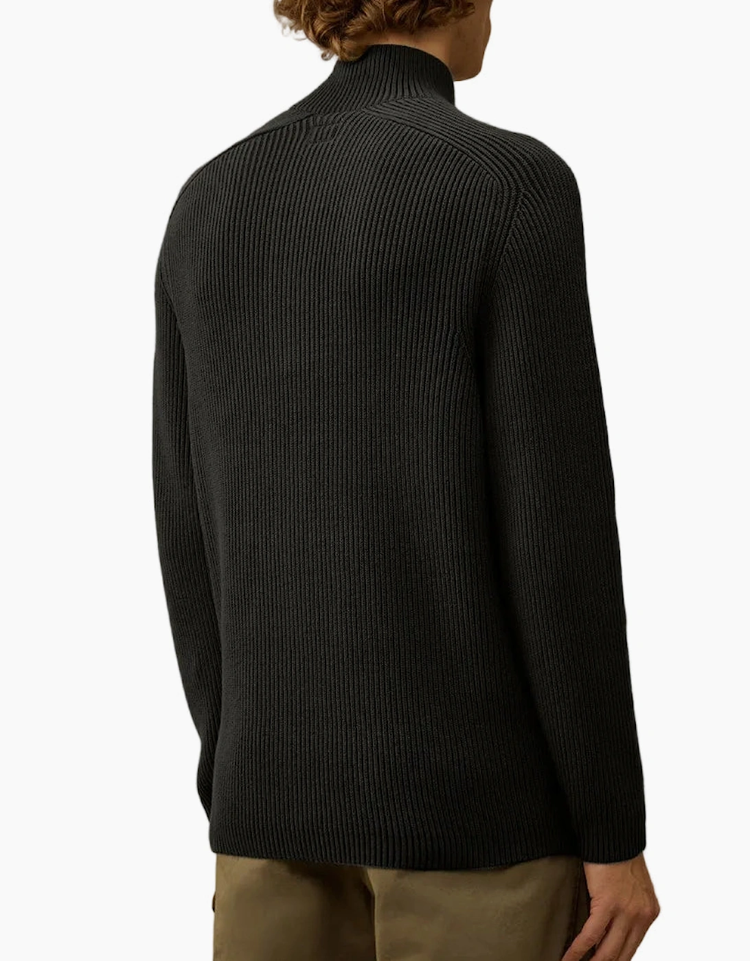 Full Rib Half Button Lens Knit